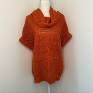 NEW Micheal Micheal Kors Alpaca blend orange cable knit cowl neck sweater large